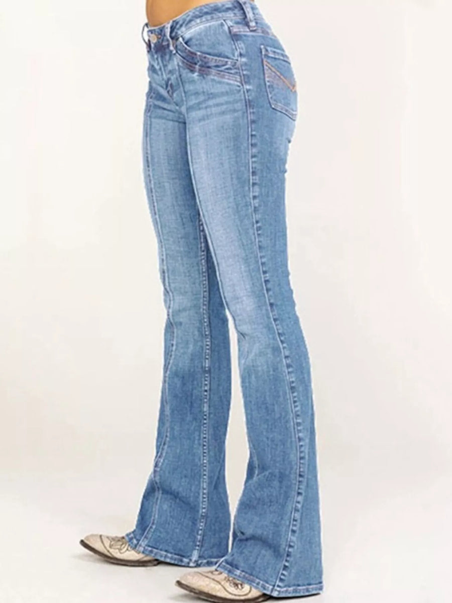 Mid-Rise Bootcut Jeans